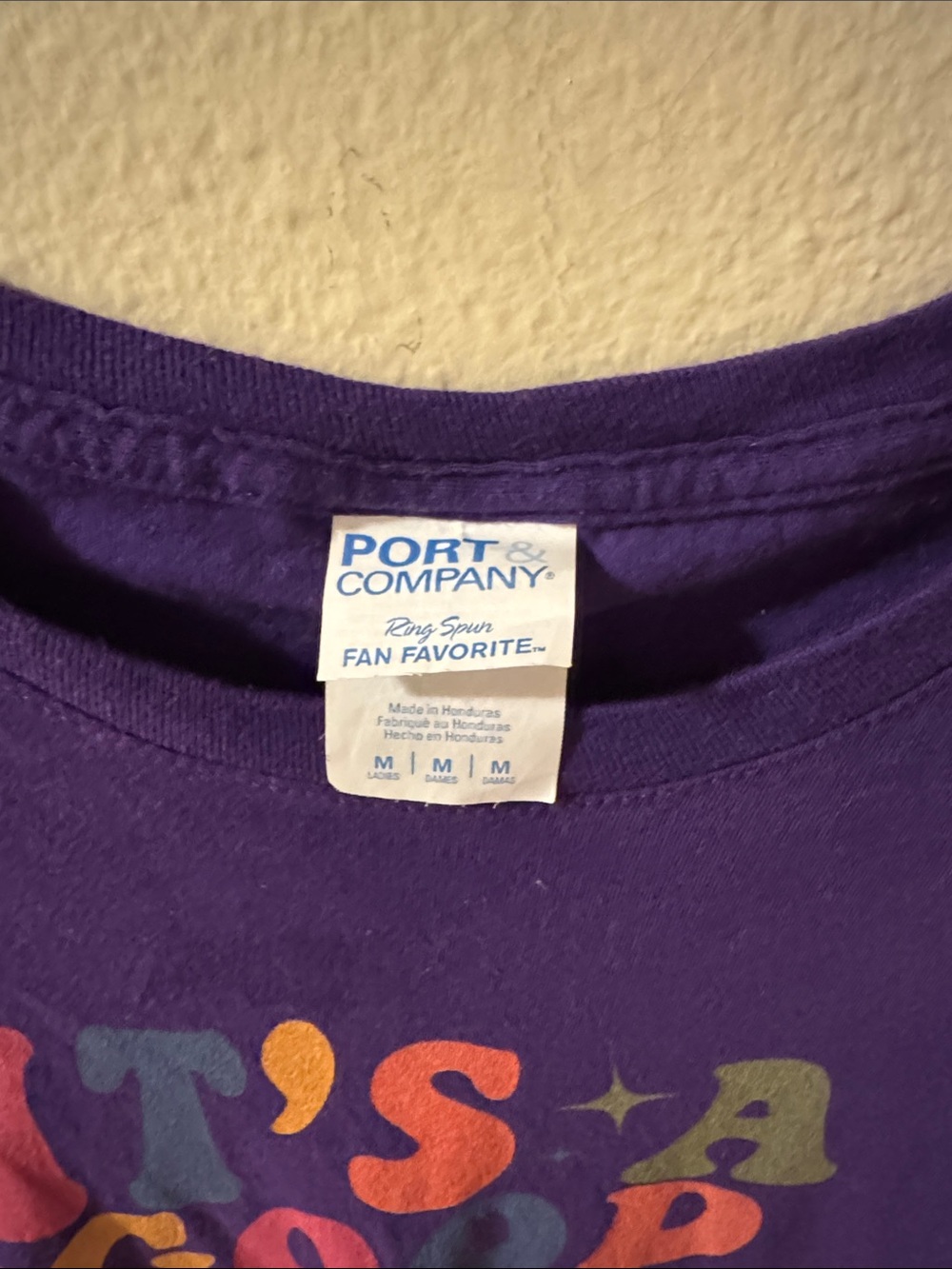 Women's Purple 'It's A Good Day To Crochet' Short Sleeve Graphic Tee - Picture 2 of 3